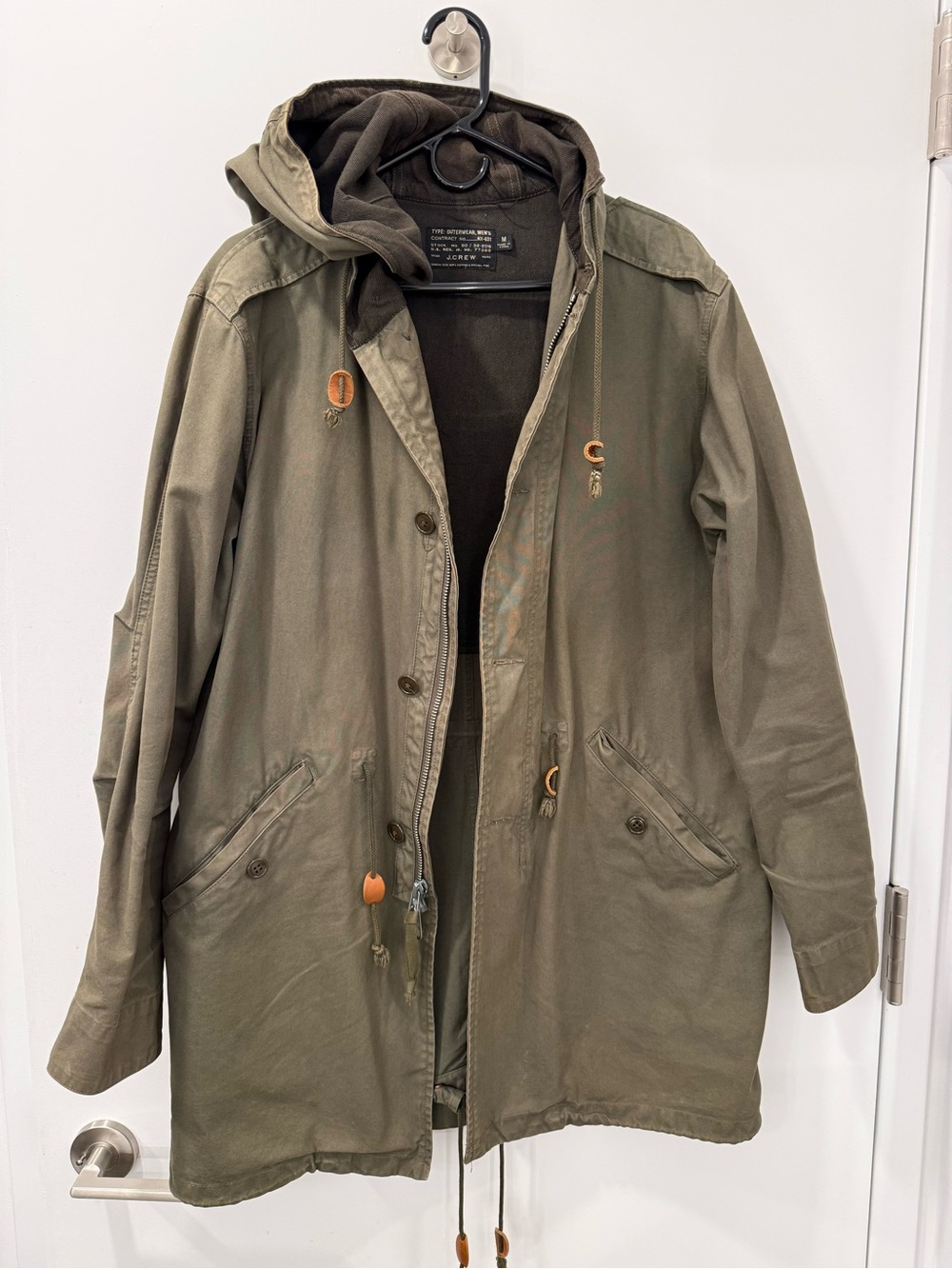 J. Crew Olive Green Hooded Field Jacket